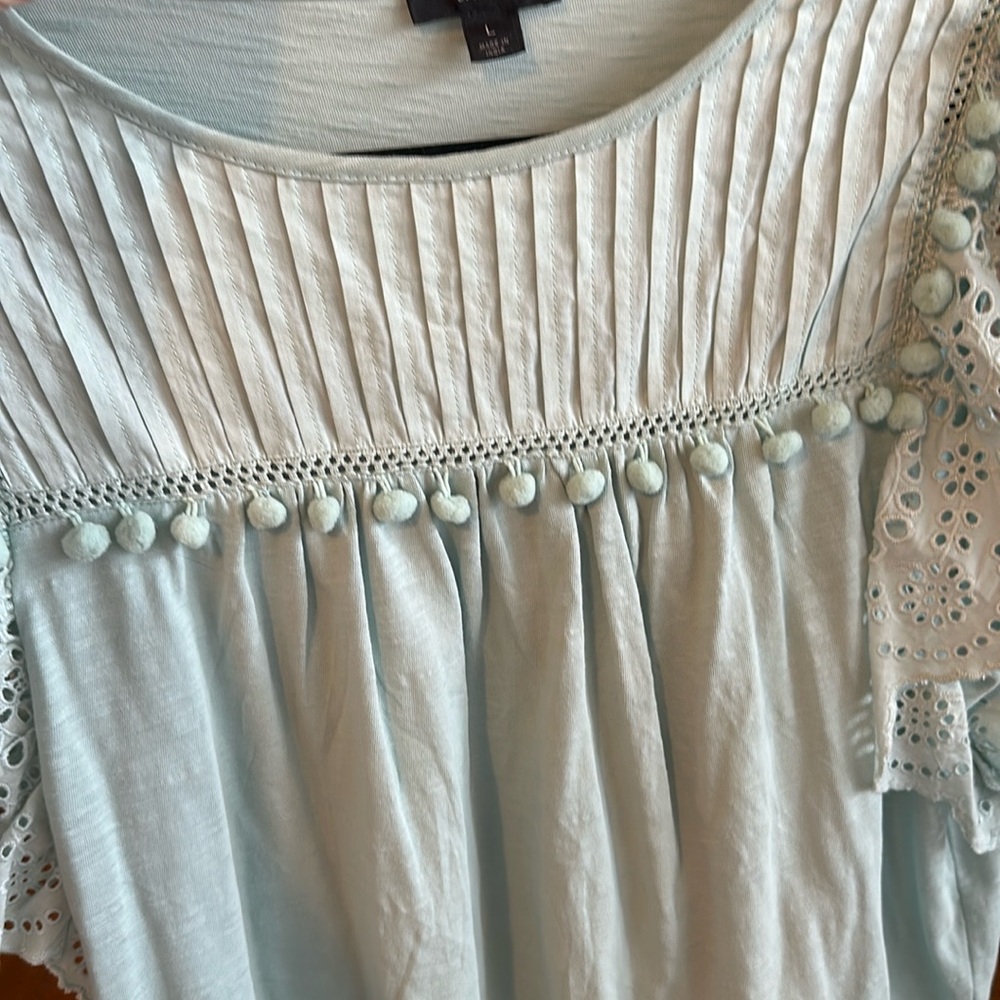 Jcrew pompom tee large